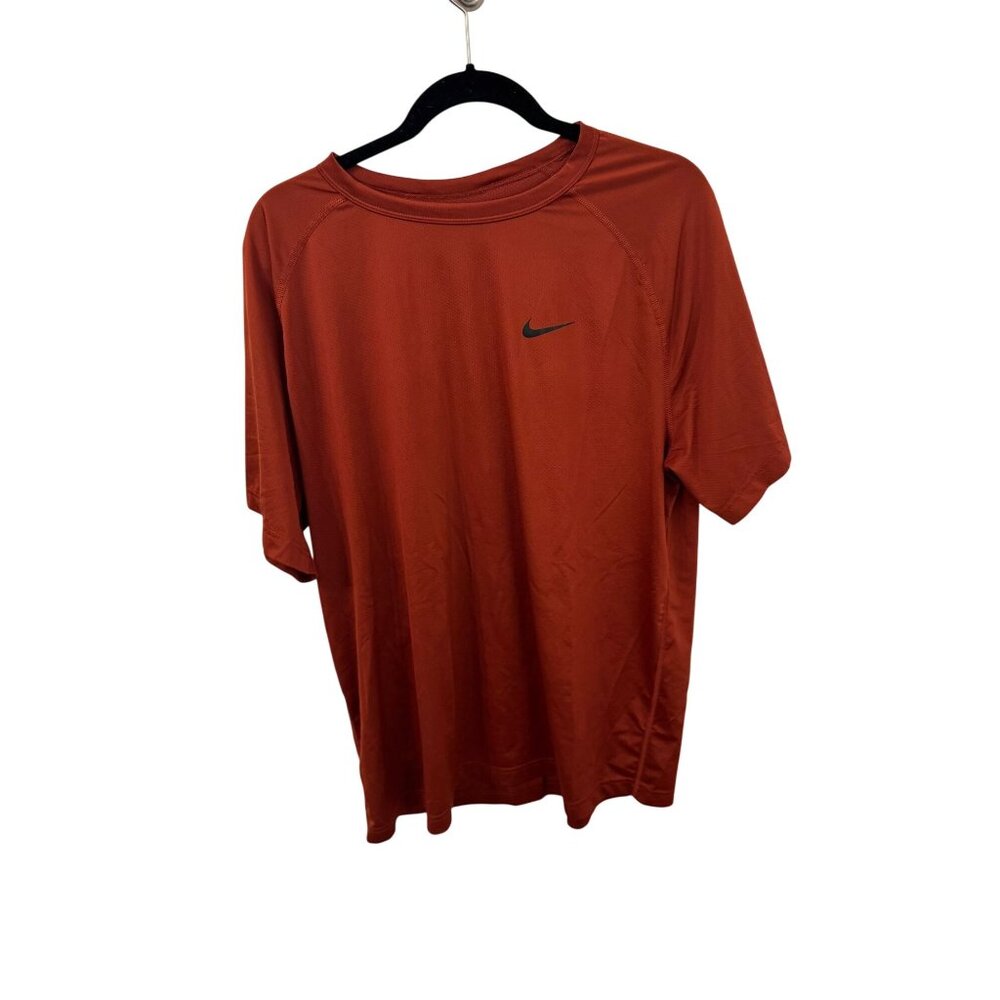 Nike dri-fit men's shirt size large rust orange
